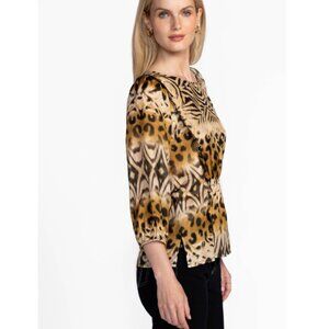 NEW Johnny Was Aisha 100% Silk Blouse in Siswati $248 RETAIL 2511 8T4